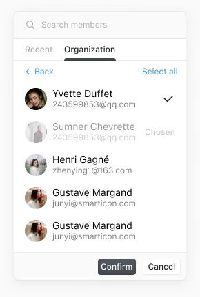 Date picker — original Figma design