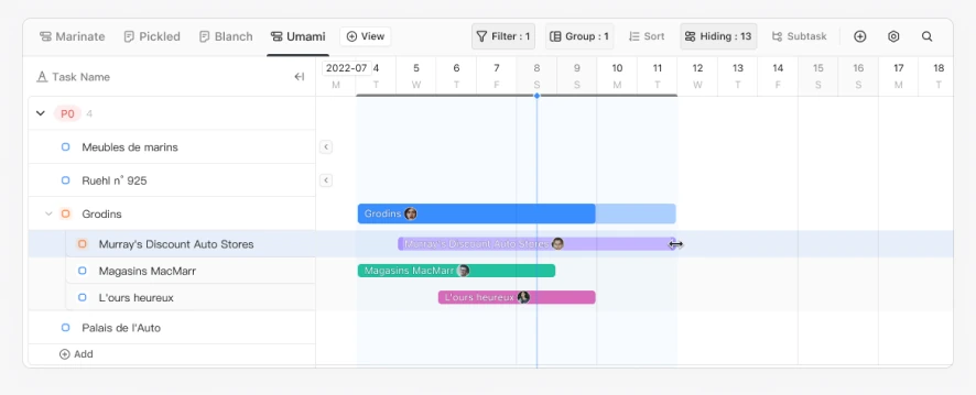 Original parent–child range interaction.